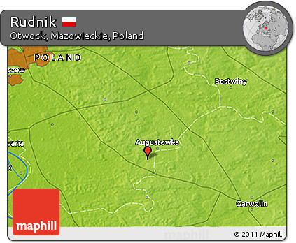 Physical 3D Map of Rudnik