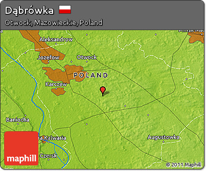 Physical 3D Map of Dąbrówka