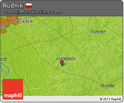 Physical 3D Map of Rudnik