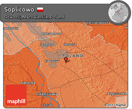 Political 3D Map of Soplicowo