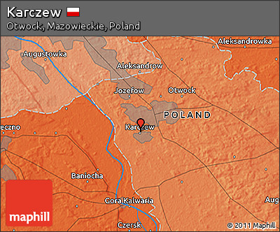 Political 3D Map of Karczew