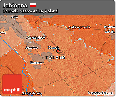 Political 3D Map of Jabłonna