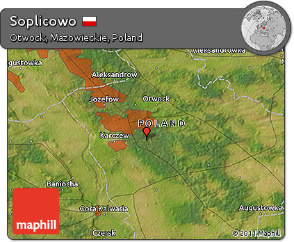 Satellite 3D Map of Soplicowo