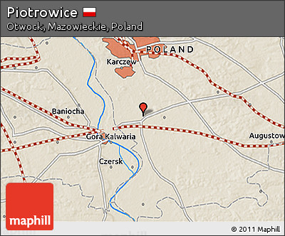 Shaded Relief 3D Map of Piotrowice