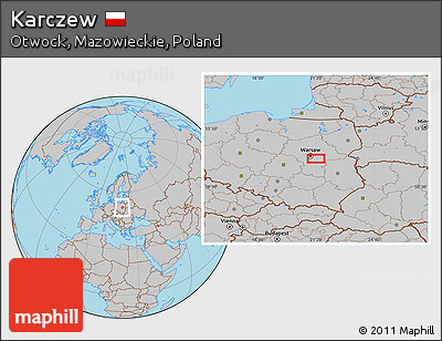 Gray Location Map of Karczew