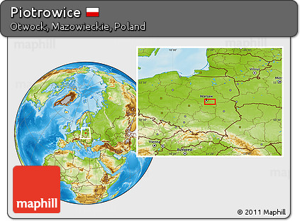 Physical Location Map of Piotrowice