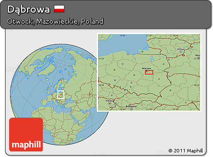Savanna Style Location Map of Dąbrowa