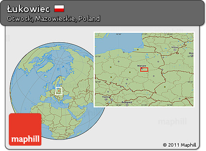 Savanna Style Location Map of Łukowiec