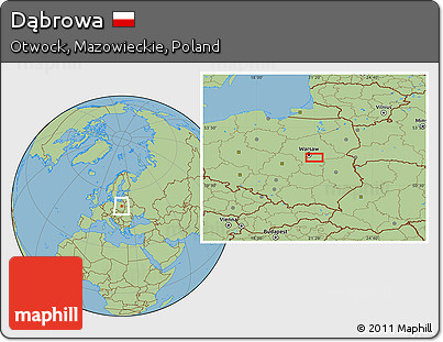 Savanna Style Location Map of Dąbrowa