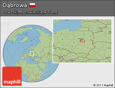 Savanna Style Location Map of Dąbrowa