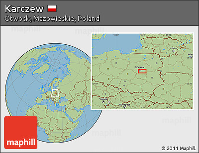 Savanna Style Location Map of Karczew