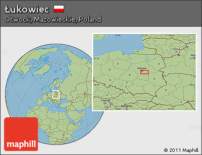 Savanna Style Location Map of Łukowiec