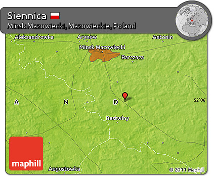 Physical Map of Siennica