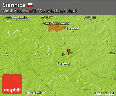 Physical Map of Siennica