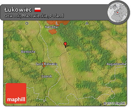 Satellite Map of Łukowiec
