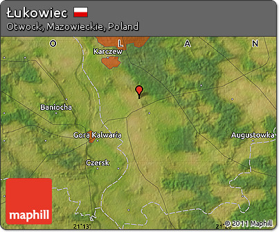 Satellite Map of Łukowiec