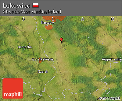 Satellite Map of Łukowiec