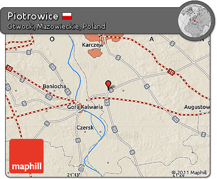 Shaded Relief Map of Piotrowice