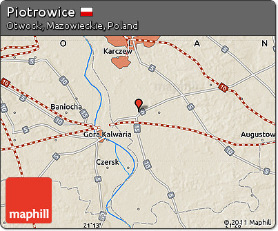 Shaded Relief Map of Piotrowice