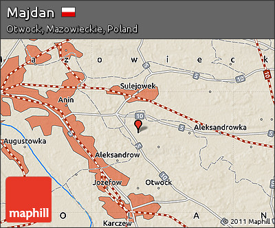 Shaded Relief Map of Majdan