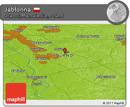 Physical Panoramic Map of Jabłonna