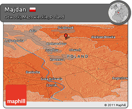 Political Panoramic Map of Majdan