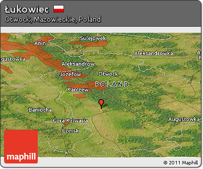 Satellite Panoramic Map of Łukowiec