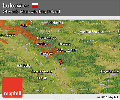 Satellite Panoramic Map of Łukowiec