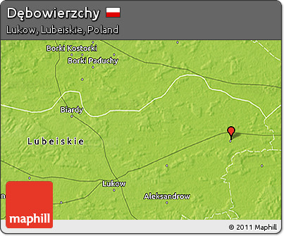 Physical 3D Map of Dębowierzchy