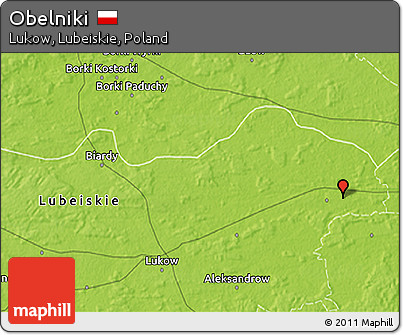 Physical 3D Map of Obelniki