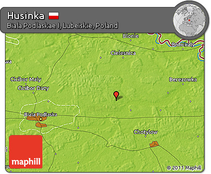 Physical 3D Map of Husinka