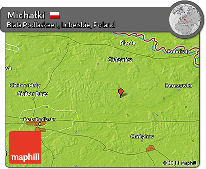 Physical 3D Map of Michałki