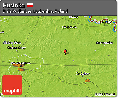 Physical 3D Map of Husinka