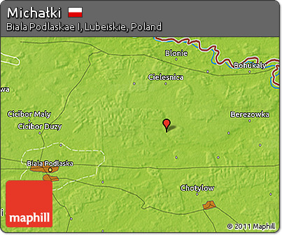 Physical 3D Map of Michałki