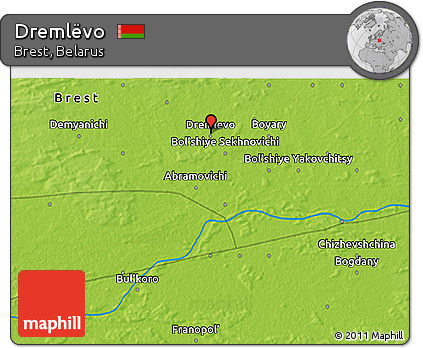 Physical 3D Map of Dremlëvo