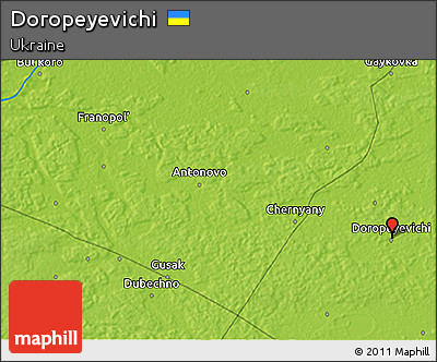 Physical 3D Map of Doropeyevichi