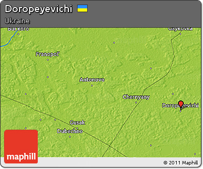 Physical 3D Map of Doropeyevichi