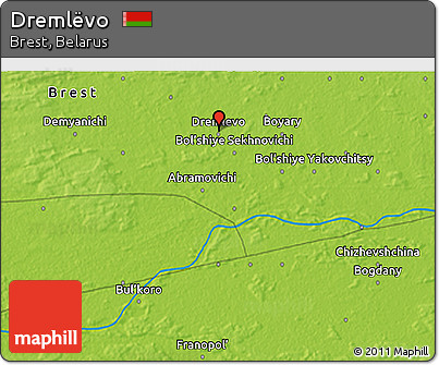 Physical 3D Map of Dremlëvo