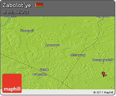 Physical 3D Map of Zabolot'ye