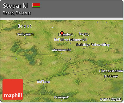 Satellite 3D Map of Stepanki