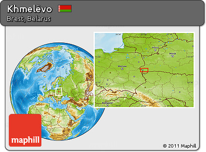 Physical Location Map of Khmelëvo