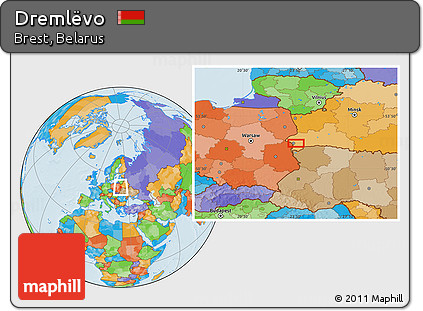 Political Location Map of Dremlëvo