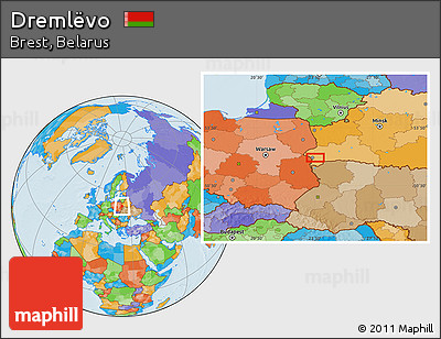Political Location Map of Dremlëvo