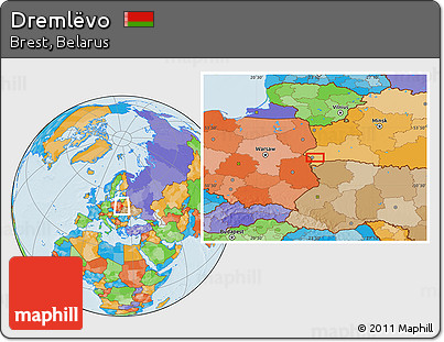 Political Location Map of Dremlëvo