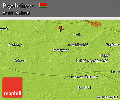 Physical 3D Map of Psyshchevo