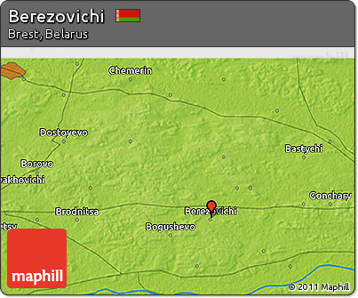 Physical 3D Map of Berezovichi