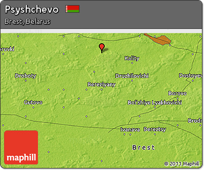 Physical 3D Map of Psyshchevo