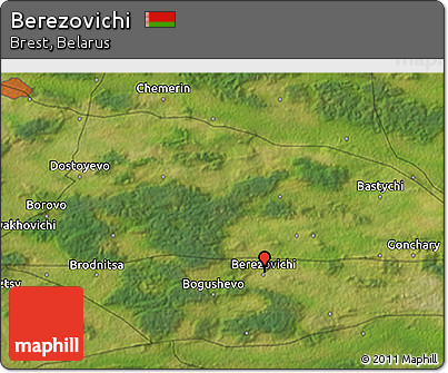 Satellite 3D Map of Berezovichi