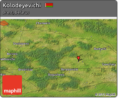 Satellite 3D Map of Kolodeyevichi