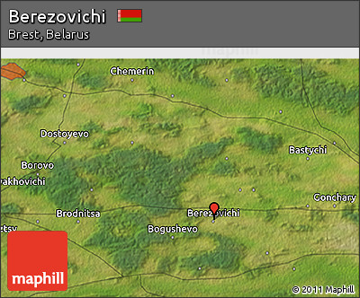 Satellite 3D Map of Berezovichi